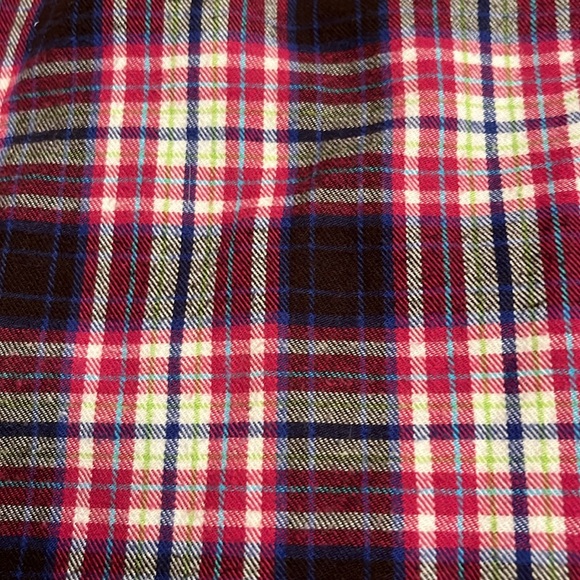 Eddie Bauer Women’s flannel long sleeve button up shirt blue purple pink Size M - Picture 3 of 6